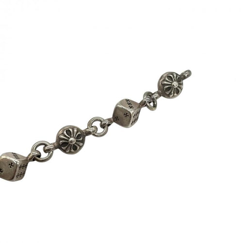 CHROME HEARTS クロムハーツ ダイス クロスボール ブレスレット アクセサリー 8リンク シルバ－ 925 ★美品★★ギャラ 袋★