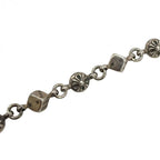 CHROME HEARTS クロムハーツ ダイス クロスボール ブレスレット アクセサリー 8リンク シルバ－ 925 ★美品★★ギャラ 袋★