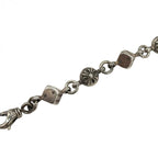 CHROME HEARTS クロムハーツ ダイス クロスボール ブレスレット アクセサリー 8リンク シルバ－ 925 ★美品★★ギャラ 袋★