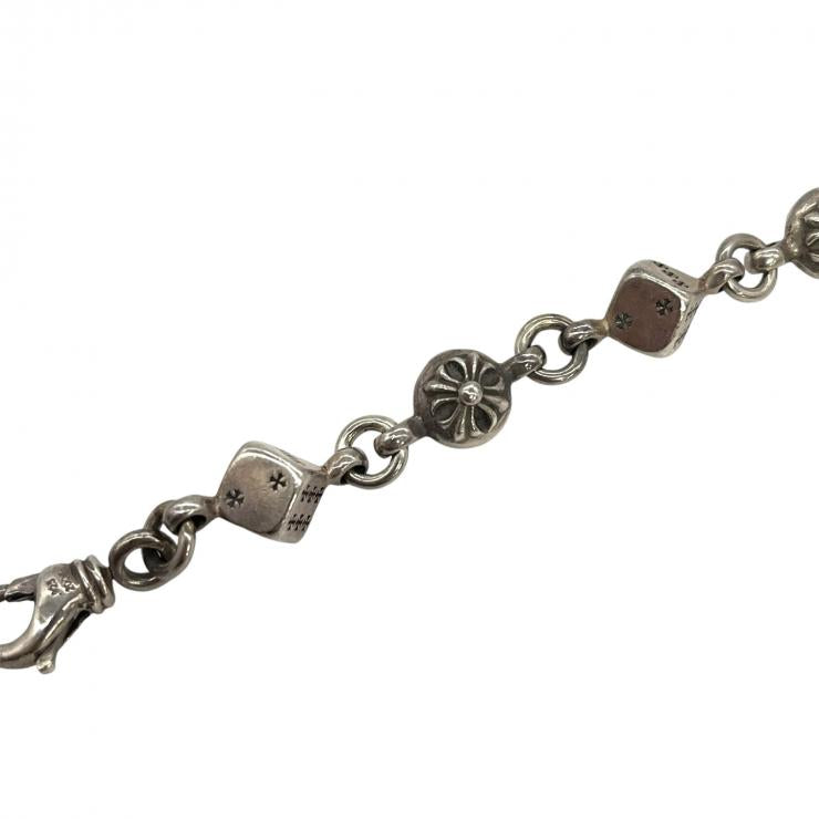 CHROME HEARTS クロムハーツ ダイス クロスボール ブレスレット アクセサリー 8リンク シルバ－ 925 ★美品★★ギャラ 袋★