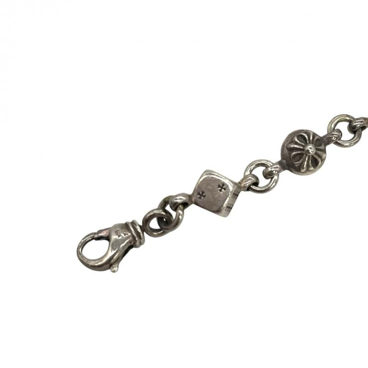 CHROME HEARTS クロムハーツ ダイス クロスボール ブレスレット アクセサリー 8リンク シルバ－ 925 ★美品★★ギャラ 袋★