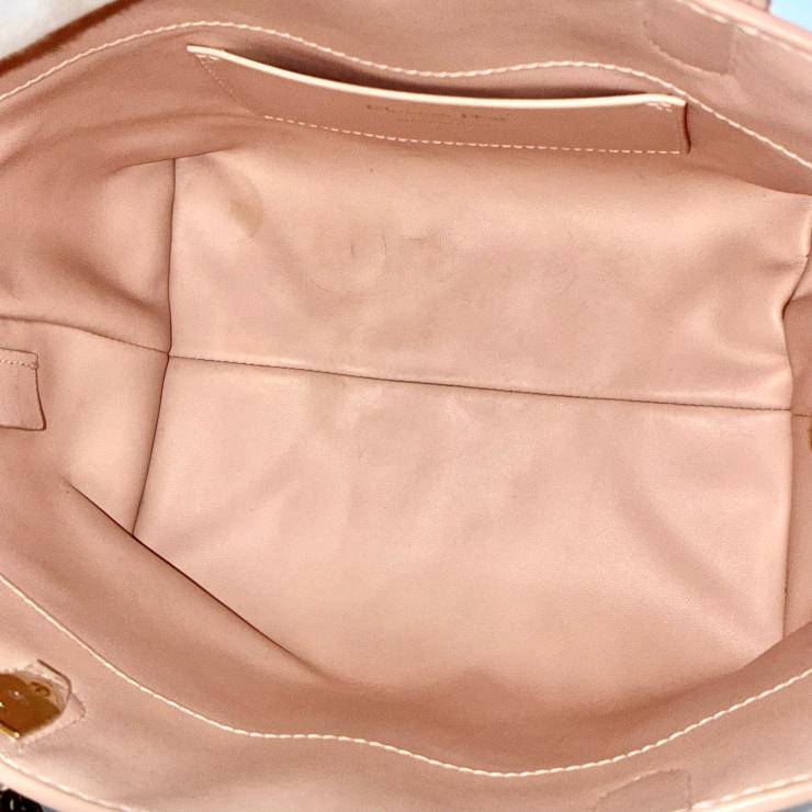 Christian Dior クリスチャン ディオール マクロカナージュ トゥジュール バーティカル レザー ハンドバッグ 2WAY ピンク ★ショルダー、箱、袋付★