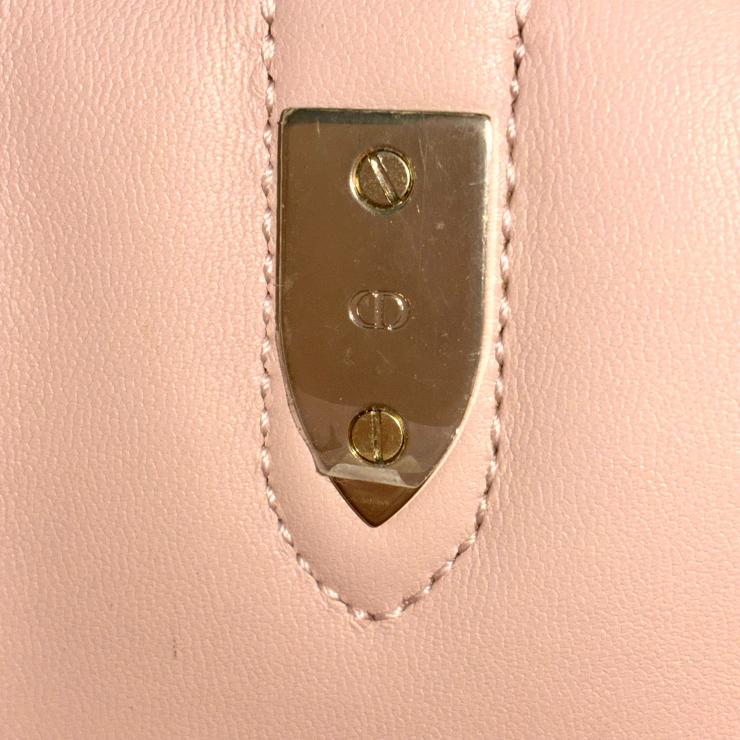 Christian Dior クリスチャン ディオール マクロカナージュ トゥジュール バーティカル レザー ハンドバッグ 2WAY ピンク ★ショルダー、箱、袋付★