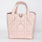 Christian Dior クリスチャン ディオール マクロカナージュ トゥジュール バーティカル レザー ハンドバッグ 2WAY ピンク ★ショルダー、箱、袋付★