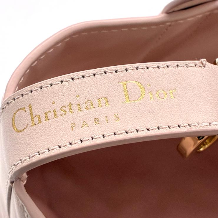 Christian Dior クリスチャン ディオール マクロカナージュ トゥジュール バーティカル レザー ハンドバッグ 2WAY ピンク ★ショルダー、箱、袋付★