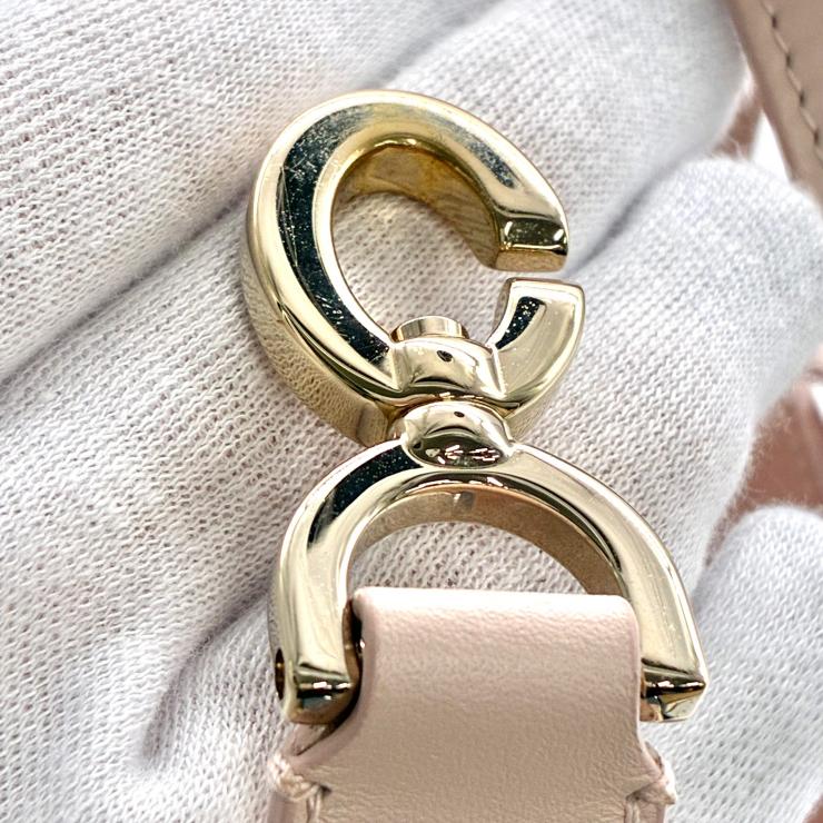 Christian Dior クリスチャン ディオール マクロカナージュ トゥジュール バーティカル レザー ハンドバッグ 2WAY ピンク ★ショルダー、箱、袋付★