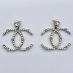 CHANEL シャネル ココマーク ラインストーン パール ピアス F20C 2020年製 ゴールド アクセサリー ★良品★
