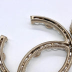 CHANEL シャネル ココマーク ラインストーン パール ピアス F20C 2020年製 ゴールド アクセサリー ★良品★