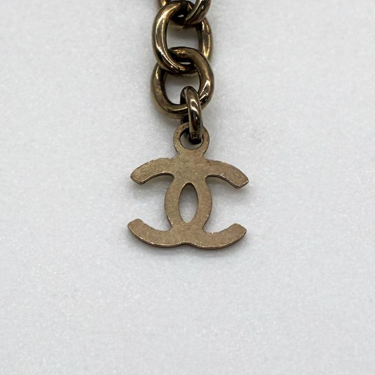 CHANEL シャネル ココマーク ラインストーン ネックレス アクセサリー ピンク 08P ★美品★