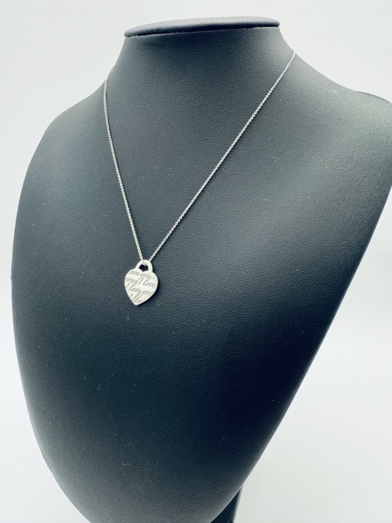 TIFFANY&Co. ティファニー ノーツ ハート ネックレスSV925 シルバー 巾着 ★人気デザイン★