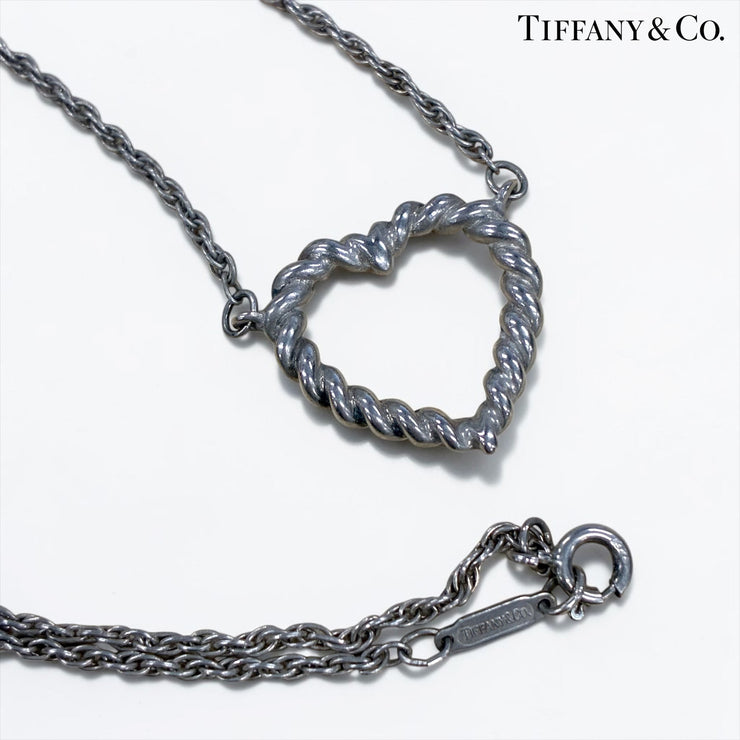 Tiffany&Co. ティファニー ツイスト ハート ネックレス アクセサリー シルバー SV925 ★美品★