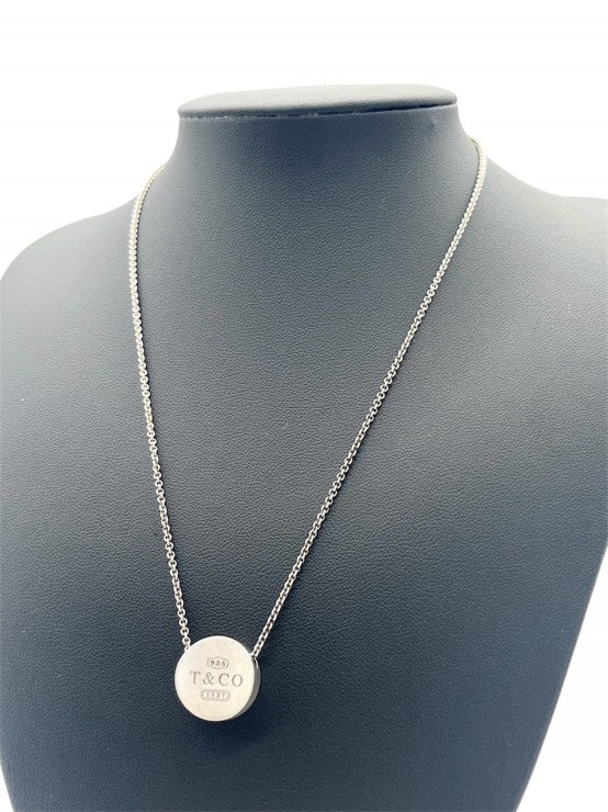 TIFFANY&Co. ティファニー コンケーブ ネックレスSV925 シルバー サークル ネックレス 【中古】