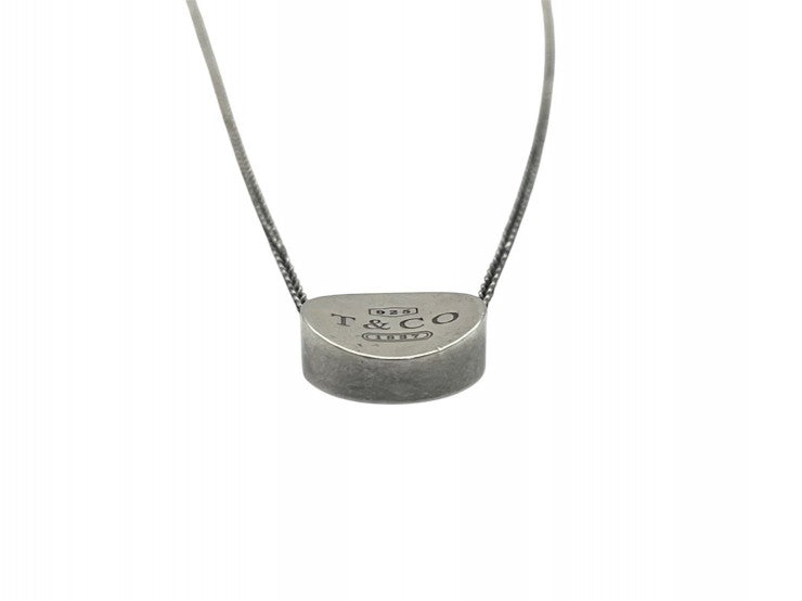 TIFFANY&Co. ティファニー コンケーブ ネックレスSV925 シルバー サークル ネックレス 【中古】