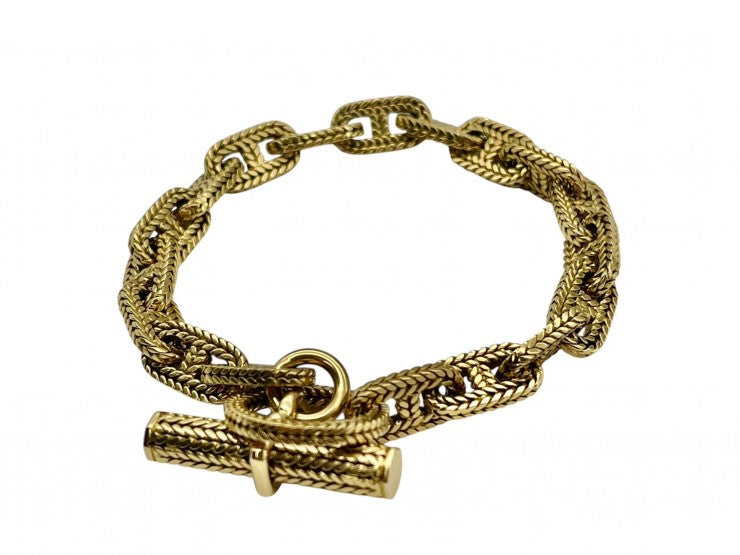 HERMES エルメス シェーヌ・ダンクル シェーヌ ダンクル トレセ 18コマ ブレスレット K18 750 ゴールド ★極希少★★美品★
