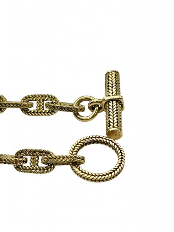 HERMES エルメス シェーヌ・ダンクル シェーヌ ダンクル トレセ 18コマ ブレスレット K18 750 ゴールド ★極希少★★美品★