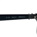 CHROME HEARTS クロムハーツ メガネ 伊達眼鏡 度なし ジョーフォティ ブラックフレーム FOTI H.T.2 55□20-144 ★中古★