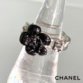 CHANEL シャネル カメリアモチーフ ココマーク リング 13号 指輪 04P 2004年 春夏コレクション アクセサリー シルバーカラー ブラック