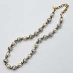 Christian Dior クリスチャン ディオール パール メタルビーズ ラインストーン ネックレス アクセサリー ゴールド金具 ★美品★