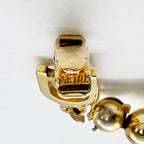 Christian Dior クリスチャン ディオール パール メタルビーズ ラインストーン ネックレス アクセサリー ゴールド金具 ★美品★