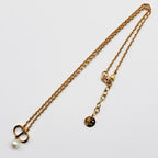 Christian Dior クリスチャン ディオール CDロゴ パール ネックレス アクセサリー ゴールド ★美品★
