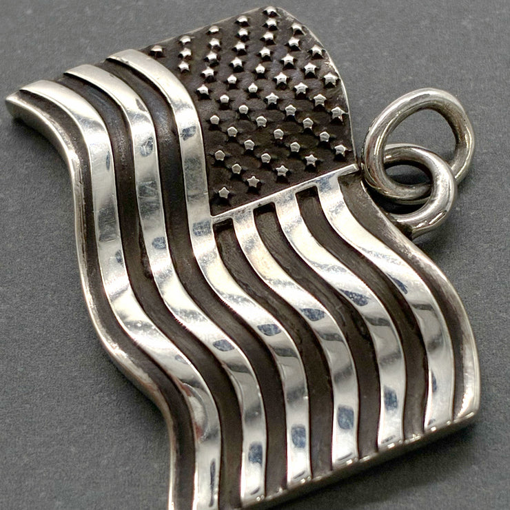 CHROME HEARTS クロムハーツ アメリカ 国旗 フラッグ チャーム ペンダントトップ アクセサリー シルバー SV925 ★希少品★ ★美品★