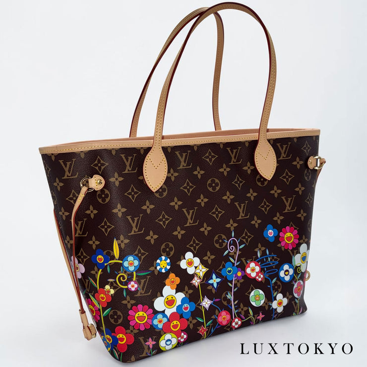 LOUIS VUITTON ルイ・ヴィトン 村上隆 モノグラム ネヴァーフルMM M13271 ブラウン RFID反応有 ★極美品★ ★ポーチ、箱、袋付★