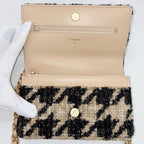 CHANEL シャネル19 ツイード 千鳥格子 ブラック ベージュ チェーン ショルダーバッグ ゴールド シルバー金具 28番台 ★ギャラ・袋・ポーチ付★