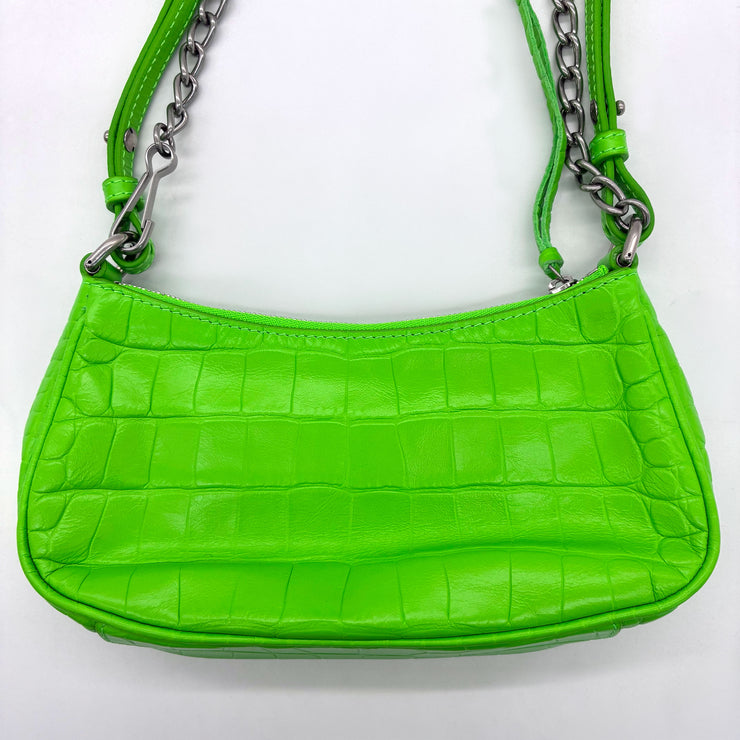BALENCIAGA バレンシアガ ル カゴール ミニ 2WAY ハンド ショルダー バッグ レザー グリーン ★極美品★ ★袋付★