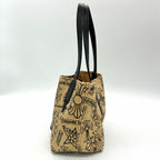 CHROME HEARTS クロムハーツ ビーチ スモール トートバッグ ストロー レザー ベージュ ブラック ★美品★ ★保存袋★
