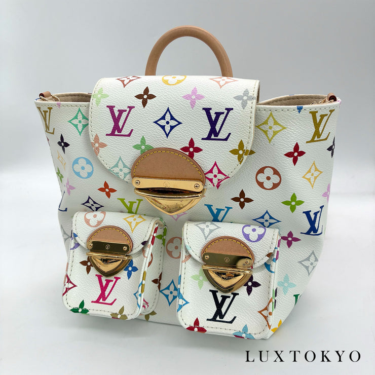 LOUIS VUITTON ルイ・ヴィトン 村上隆 LV × TM ヴェニス リュックサック バックパック モノグラム マルチカラー ホワイト ★美品★ ★袋付、RFID反応有★