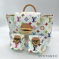 LOUIS VUITTON ルイ・ヴィトン 村上隆 LV × TM ヴェニス リュックサック バックパック モノグラム マルチカラー ホワイト ★美品★ ★袋付、RFID反応有★