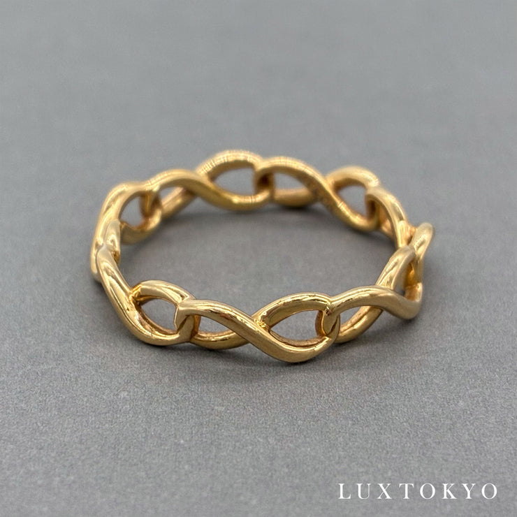 Tiffany&Co. ティファニー インフィニティ リング 指輪 7.5号 AU750 K18 ゴールド アクセサリー ★良品★