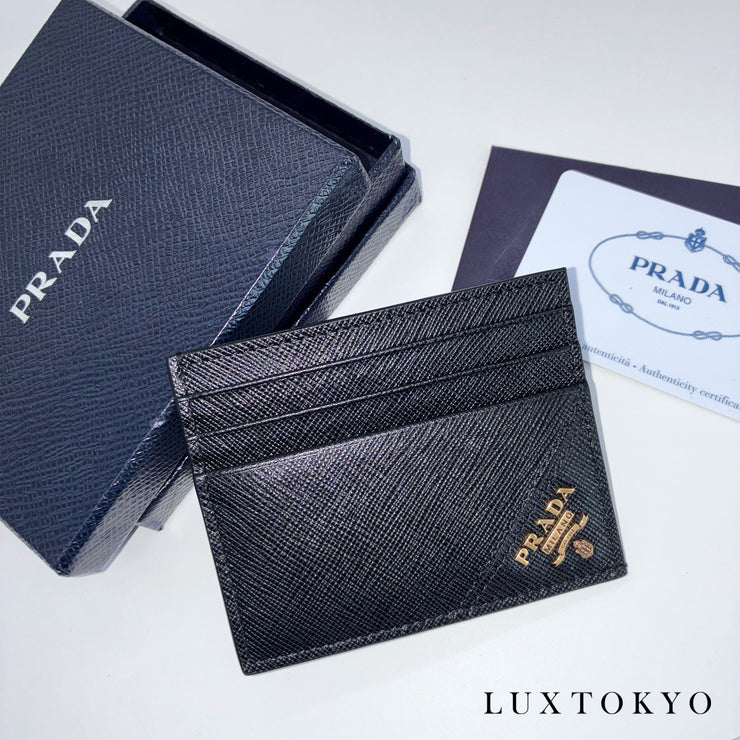 PRADA プラダ サフィアーノ レザー カードケース パスケース 2MC223 ブラック ★極美品★ ★ギャラ、箱付★