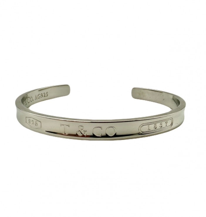 TIFFANY&Co. ティファニー ナロー 1837 カフ バングルSV925 シルバー AG925 ★中古美品★