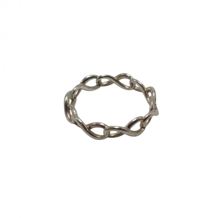 TIFFANY&Co. ティファニー リング・指輪 Ag925 infinity ring インフィニティ ナロー 9号 ★良品★ 箱 巾着