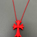 CHROME HEARTS クロムハーツ ラバーネックレス ラバースモールCHクロス ボールチェーン ★美品★