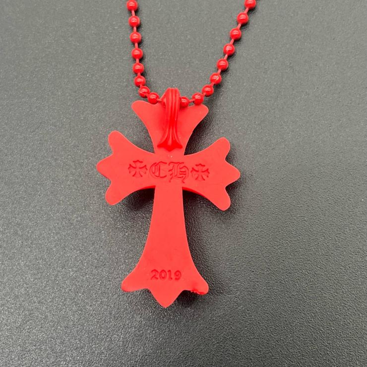 CHROME HEARTS クロムハーツ ラバーネックレス ラバースモールCHクロス ボールチェーン ★美品★