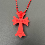 CHROME HEARTS クロムハーツ ラバーネックレス ラバースモールCHクロス ボールチェーン ★美品★