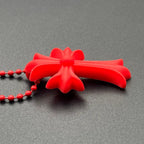 CHROME HEARTS クロムハーツ ラバーネックレス ラバースモールCHクロス ボールチェーン ★美品★